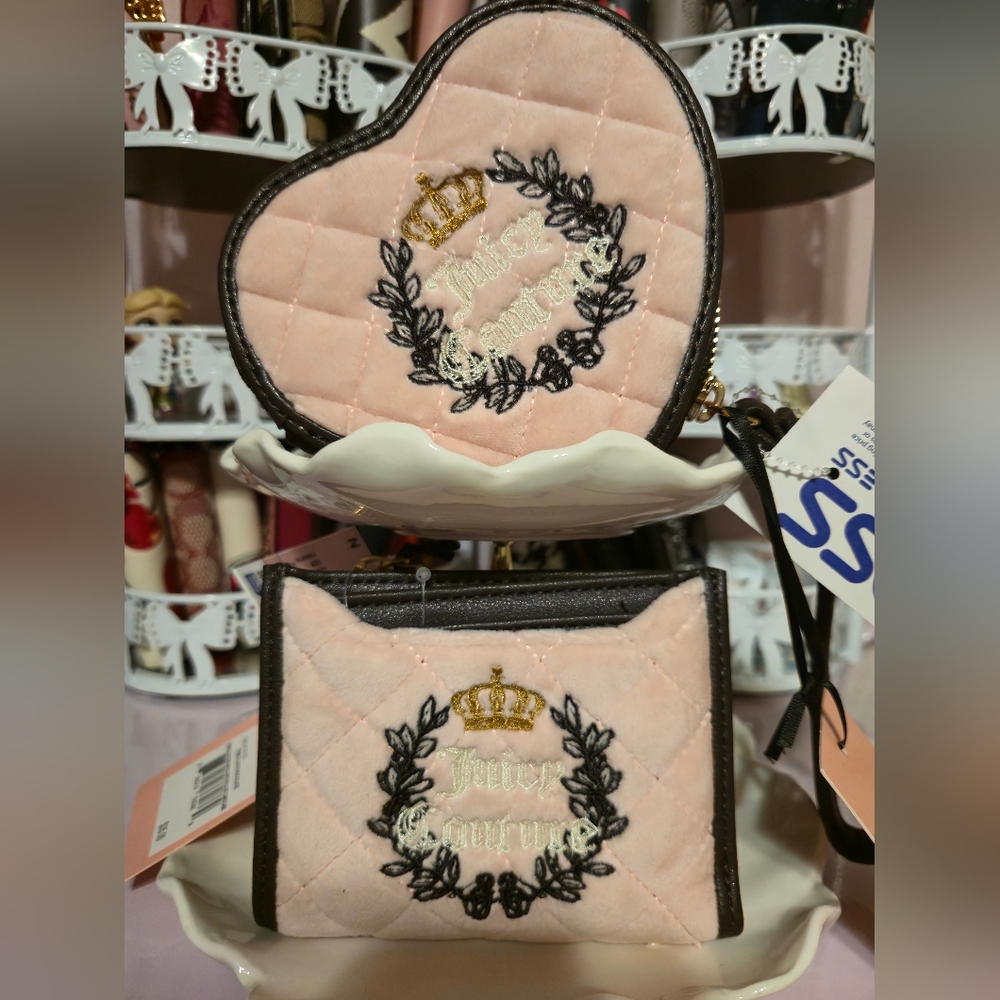Juicy Couture Heart Coin Purse And Wallet